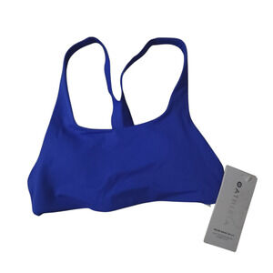 New Athleta Malibu Bikini Top XXS A-C Royal Blue Wireless Swim Top